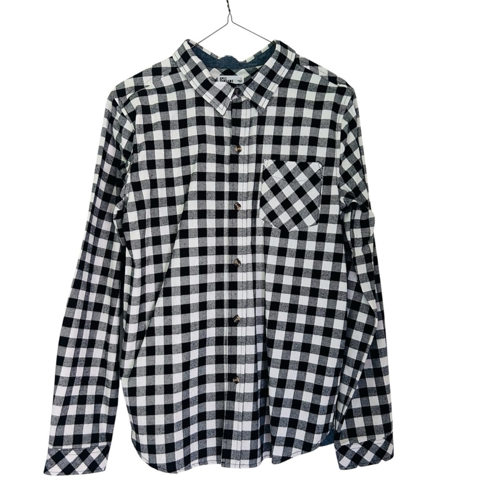 Epic Threads Black and White Casual Button Down Shirt